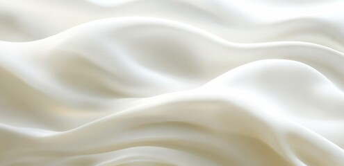 Obraz premium Soft smooth flowing white silk fabric with gentle folds and subtle sheen creating a calming and elegant texture