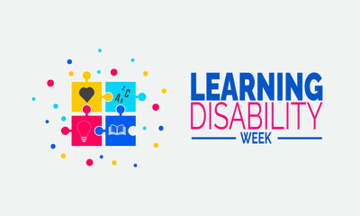 Learning Disability Week. Awareness Poster, Disability Banner, Educational Card, Social Media Post & Background Design Inspiration Vector Illustration