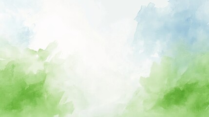 Fototapeta premium Serene Watercolor Landscape Painting
