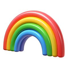 Fototapeta premium 3D Render of a Colorful Rainbow Arch Isolated on Black