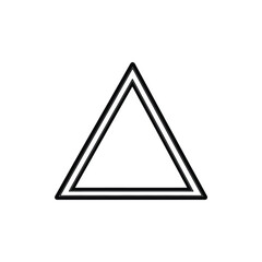 Black line creates nested triangle shape on a transparent background, simple abstract art