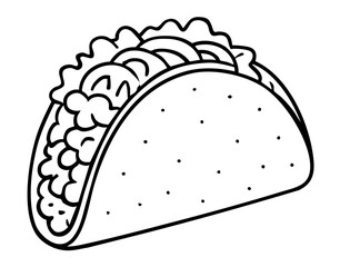 Taco Classic Mexican Street Food Vector Illustration