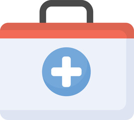 Obraz premium colorful medical bag illustration with cross symbol, healthcare icon design