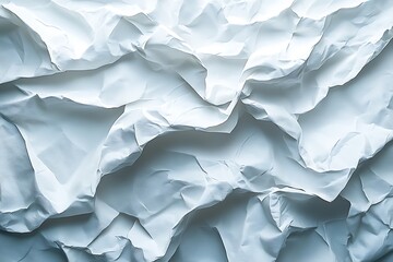 Fototapeta premium Abstract crumpled paper background shows delicate texture and subtle shadows across the textured surface