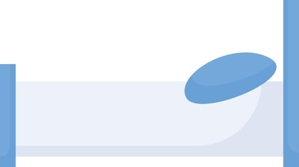 colorful patient bed illustration, healthcare icon design