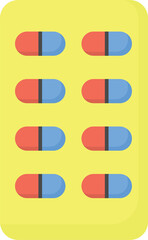 colorful pill medicine illustration, healthcare icon design