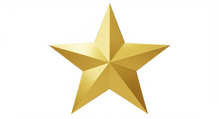 Obraz premium Shining gold star representing success, achievement, and excellence