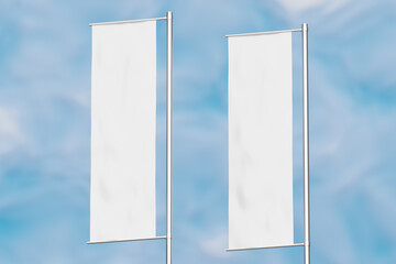 Flag Mockup. 3D Render