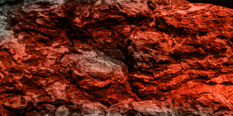 Red textured concrete wall background. Dark edges