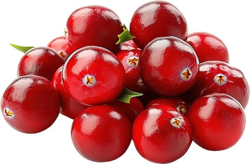 Closeup Cluster of Fresh Cranberries