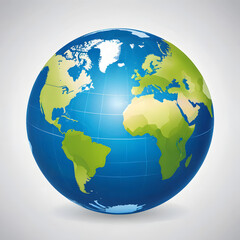 Fototapeta premium Globe/world icon, isolated on white