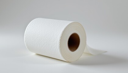 Fototapeta premium Cleaning action with paper towels kitchen setting product photography minimalist environment close-up view practical use