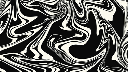 Abstract Black and White Seamless Liquified Background