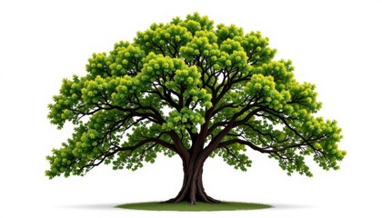 Obraz premium Majestic tree growth nature park digital art vibrant environment aerial view eco-friendly concept