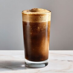 Frozen coffee slush served in a sleek tumbler, bold espresso tones
