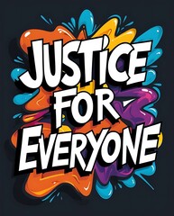 Justice for All, Bold Graphic Design