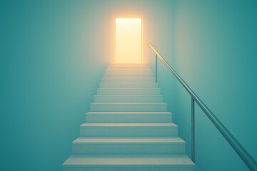 光の扉へ続く希望の階段