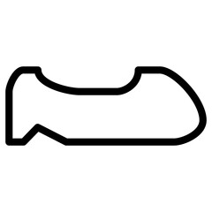 Outline icon of a variety of shoes, sandals and heels