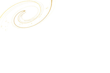 金色のラインと透明の背景（アブストラクト）