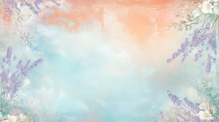 Abstract Watercolor Background with Lavender and Soft Coral Hues for Creative Projects