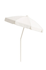 White beach umbrella with transparent background