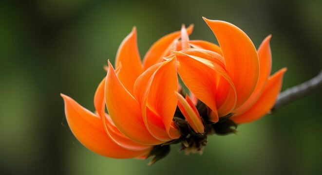 Radiant Butea Monosperma Blossom: A Vibrant Display of Nature's Beauty