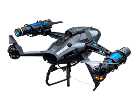 Advanced Futuristic Military Drone Design