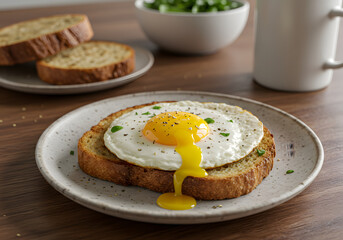 fried egg and toast