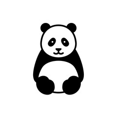 Minimalist Panda Illustration: Cute and Iconic Design