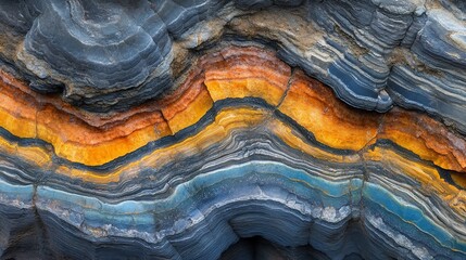Obraz premium Colorful layered rock formation