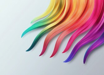 Vibrant, flowing ribbons of color