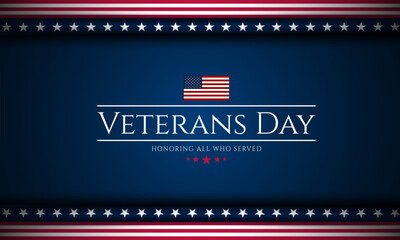 Happy Veterans Day United States of America background vector illustration