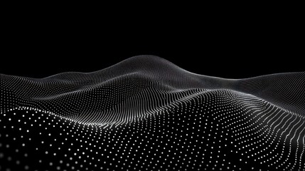 Abstract wave form of connected dots