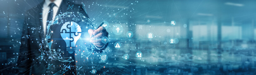 Hand of businessman drawing graphs highlights innovative Solutions that streamline workflows, automate legal tasks, and enhance data management, driving efficiency and accuracy in legal operations.