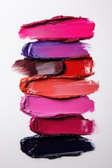 Lipstick swatches in various shades