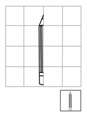 Symmetry drawing for kids, draw the other half side pencil pie activity for kindergarten, complete picture worksheet, Symmetry worksheet school tools