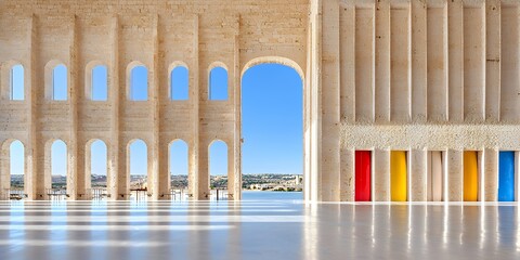 Fototapeta premium Building Architecture Arches Doors and Sky