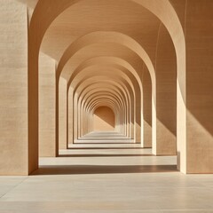 Beige arched walkway