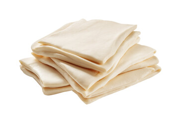 puff pastry stack isolated on white background