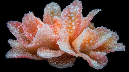 Close-up of a Cut Open Pomegranate Showing Glistening Seeds