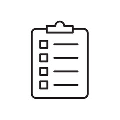 clipboard with checklist line