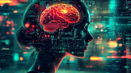 Futuristic 3D Collage Merging Human Creativity with AI Technology