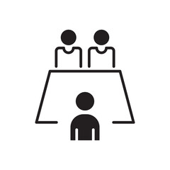 people in a meeting glyph