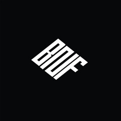 BNF letter logo design on black background.
