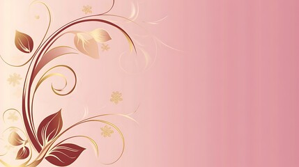 Elegant floral design on soft pink background