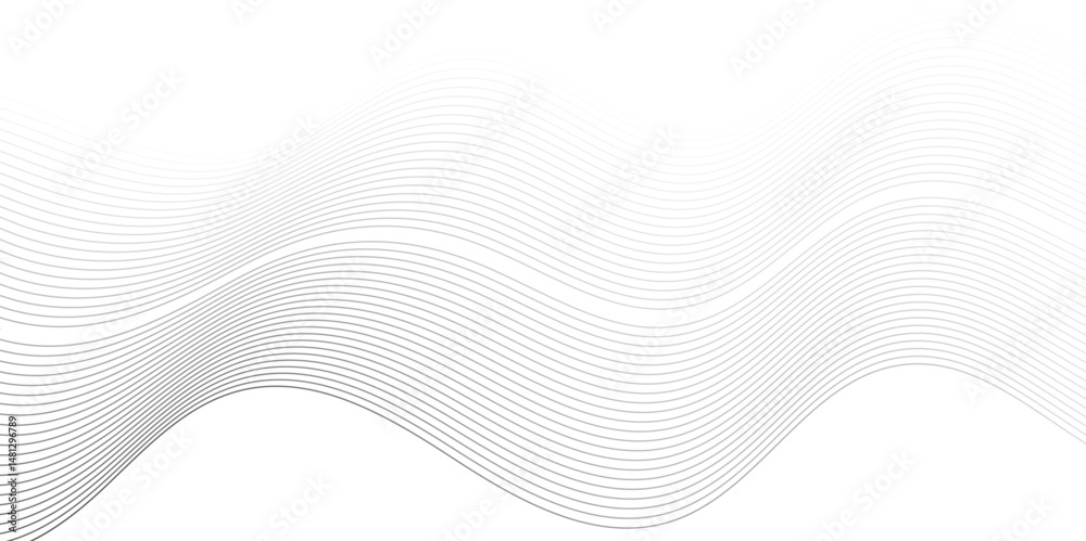 Poster abstract geometric technology flow grid blend curve wave line digital isolated energy, music dynamic