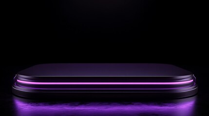 Dark, glowing, platform