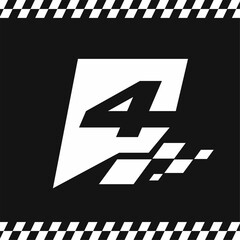 Modern Racing Podium Number 4...