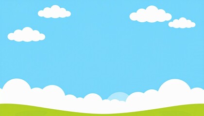 Obraz premium blue sky with clouds illustration with space for your text