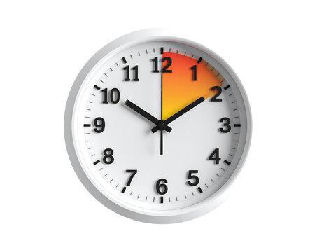 Gradient White Clock Face